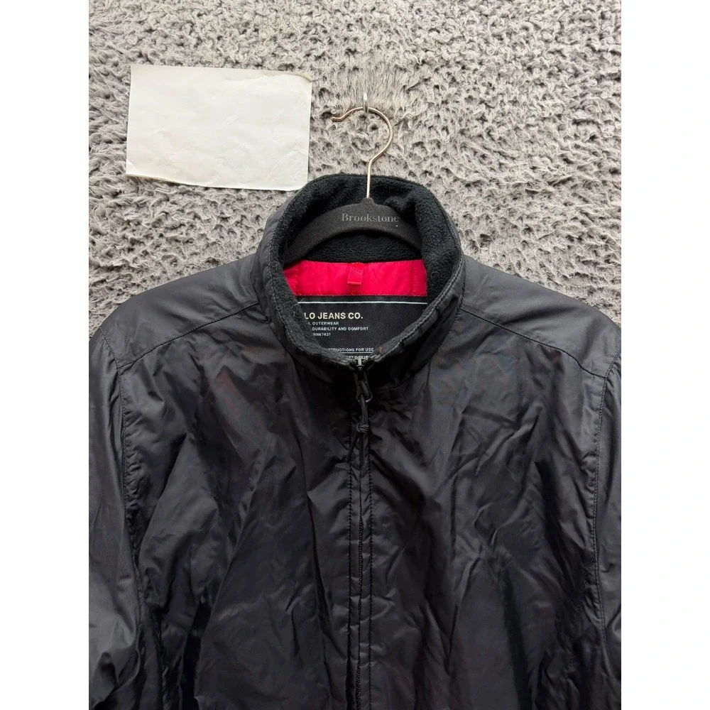 Vintage RL Polo Jeans Co. Fleece Full-Zip Quilted Jacket Black Mens Size M